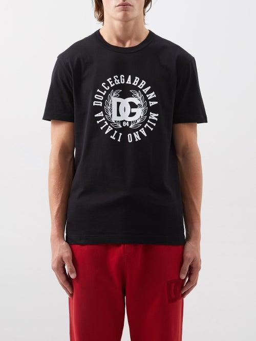 Dolce & Gabbana - Logo-print Cotton-jersey T-shirt - Mens - Black