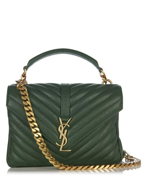 Saint Laurent Collge Medium Quilted-leather Shoulder Bag
