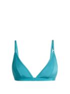 Matchesfashion.com Bower - Bad Love Triangle Bikini Top - Womens - Turquoise