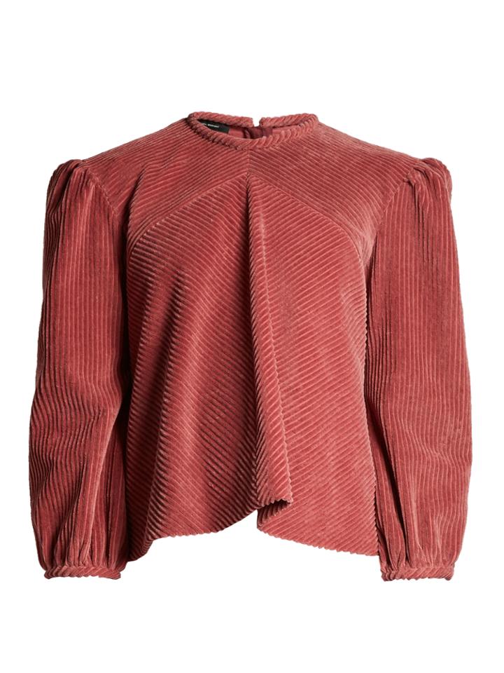Isabel Marant Riley Round-neck Corduroy Top