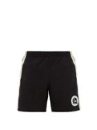 Matchesfashion.com Alexander Mcqueen - Skull Logo Patch Side Stripe Swim Shorts - Mens - Black Multi