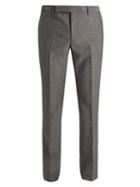 Matchesfashion.com Saint Laurent - Slim Leg Wool And Mohair Blend Trousers - Mens - Grey