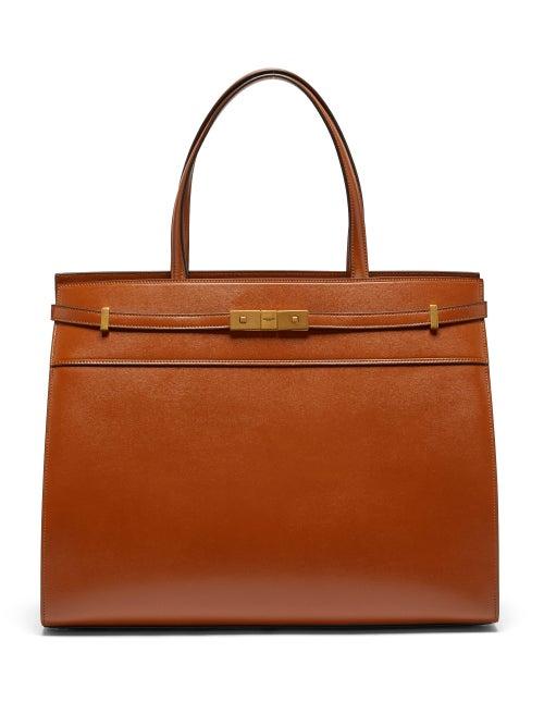 Matchesfashion.com Saint Laurent - Manhattan Medium Leather Tote Bag - Womens - Tan