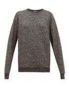 Matchesfashion.com Raey - Raglan Sleeve Cotton Blend Sweatshirt - Womens - Dark Grey