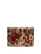 Matchesfashion.com Dolce & Gabbana - Leopard Print Dauphine Leather Wallet - Womens - Leopard