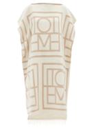 Ladies Beachwear Totme - Monogram-jacquard Organic Cotton-blend Kaftan - Womens - Beige