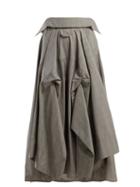 Matchesfashion.com A.w.a.k.e. - Checked Cotton Culottes - Womens - Grey