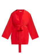 Matchesfashion.com Worme - The Shore Silk Kimono - Womens - Red