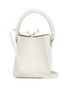 Matchesfashion.com Sophie Hulme - Albion Cube Nano Leather Bucket Bag - Womens - White