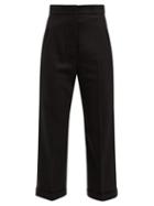 Matchesfashion.com Jacquemus - Cropped Cuff Wool Trousers - Womens - Black