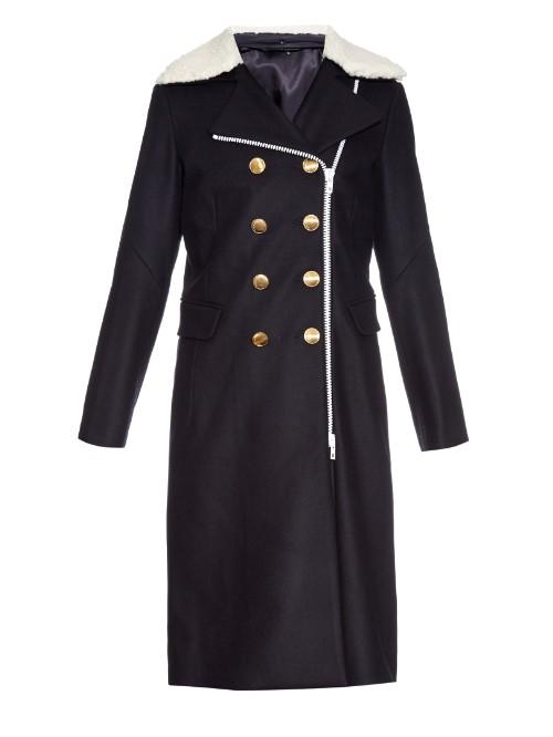 Rag & Bone Sullivan Contrast Shearling Collar Coat
