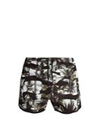 Neil Barrett Camouflage Palm-print Swim Shorts