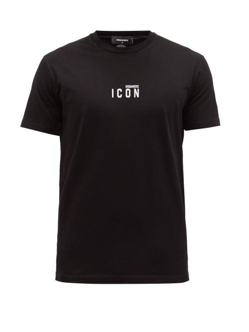 Dsquared2 - Icon Logo-print Cotton-jersey T-shirt - Mens - Black