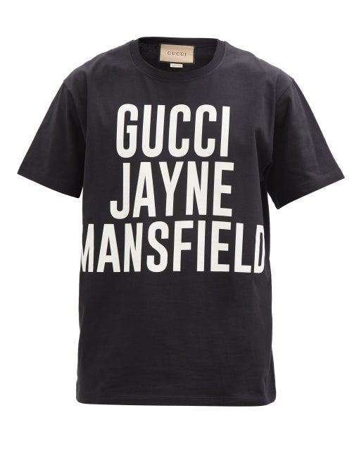 Gucci - Gucci Jayne Mansfield-print Cotton T-shirt - Mens - Black White