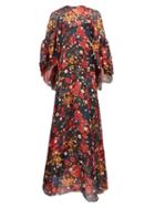 Matchesfashion.com Biyan - Gallie Floral-print Silk Maxi Dress - Womens - Black Multi