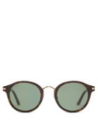 Matchesfashion.com Cartier Eyewear - Round Acetate Sunglasses - Mens - Tortoiseshell