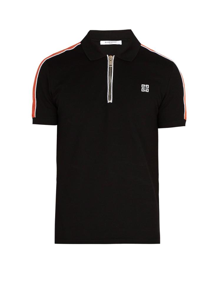 Givenchy Cuban-fit Half-zip Cotton-piqu Polo Shirt