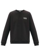 Matchesfashion.com Valentino - Logo-patch Cotton-blend Jersey Sweatshirt - Mens - Black