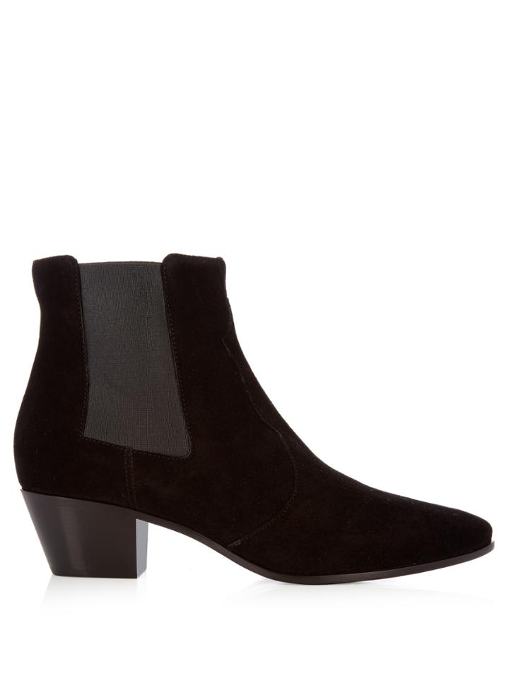 Saint Laurent Rock Suede Ankle Boots