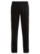 Matchesfashion.com Valentino - Embroidered Side Stripe Track Pants - Mens - Black
