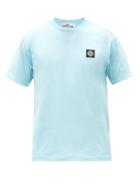 Matchesfashion.com Stone Island - Logo-patch Cotton T-shirt - Mens - Blue