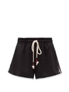 Matchesfashion.com The Upside - Nina Side-stripe Piqu Shorts - Womens - Black