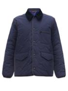 Paul Smith - Corduroy-collar Quilted Recycled-nylon Jacket - Mens - Navy