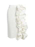 Brock Collection Stacey Ruffled Linen Pencil Skirt