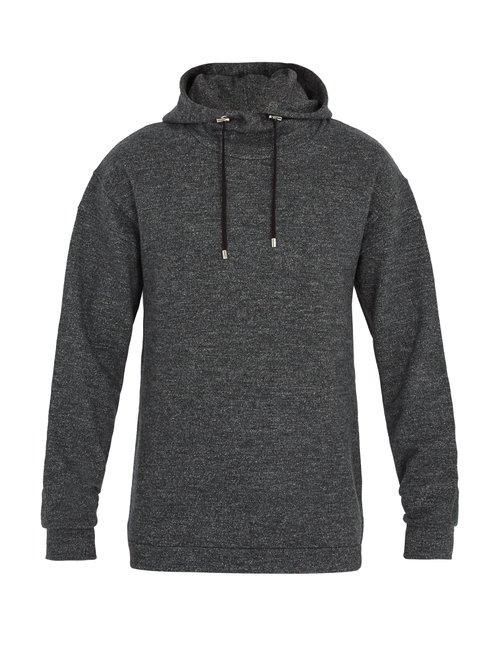 Matchesfashion.com Balmain - Hooded Wool Jersey Sweatshirt - Mens - Grey