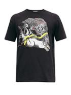 Matchesfashion.com Valentino - Lion-print Cotton-jersey T-shirt - Mens - Black