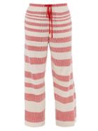 Matchesfashion.com Loewe - Jacquard-striped Linen-blend Track Pants - Mens - Beige Multi