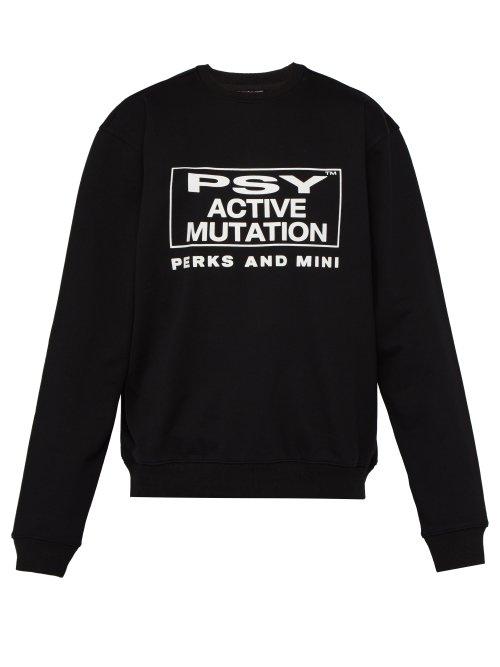 Matchesfashion.com P.a.m. - Brain Activity Cotton Sweatshirt - Mens - Black