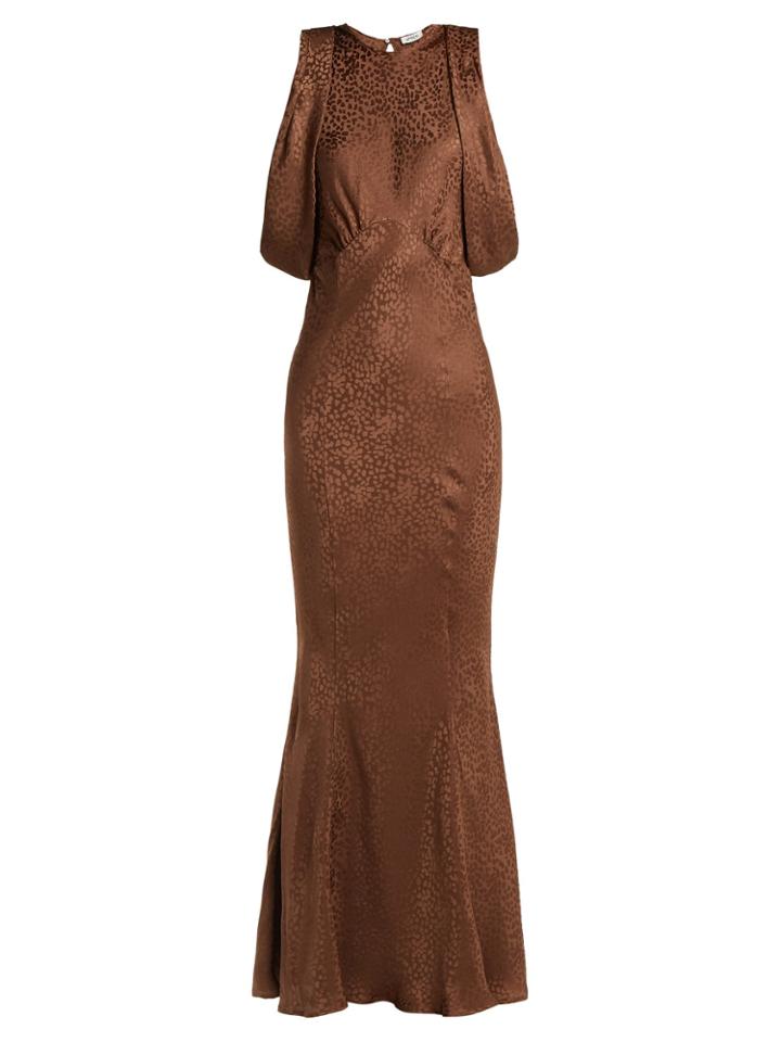 Attico Cheetah-jacquard Silk Dress