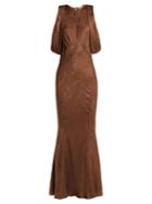 Attico Cheetah-jacquard Silk Dress