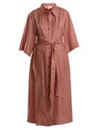Diane Von Furstenberg Striped Silk-twill Midi Dress