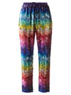Matchesfashion.com Ashish - Rainbow Sequinned-georgette Trousers - Womens - Multi