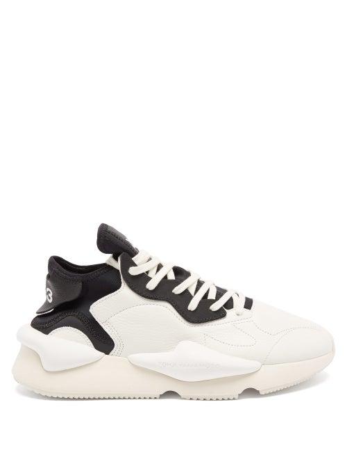 Matchesfashion.com Y-3 - Kaiwa Leather Trainers - Mens - White Black