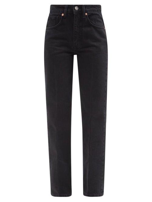 Ladies Rtw Raey - Push Organic-cotton Straight-leg Jeans - Womens - Black