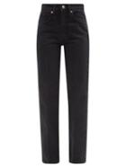 Ladies Rtw Raey - Push Organic-cotton Straight-leg Jeans - Womens - Black