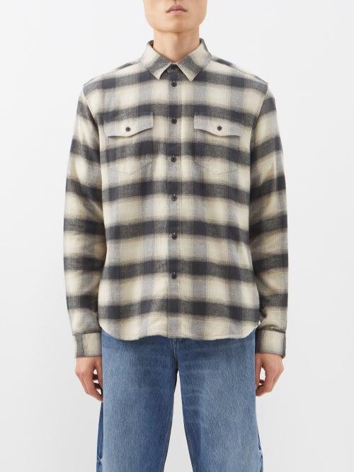 Frame - Plaid Flannel Shirt - Mens - Black Multi
