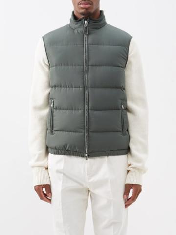 Thom Sweeney - Nylon Down Gilet - Mens - Green