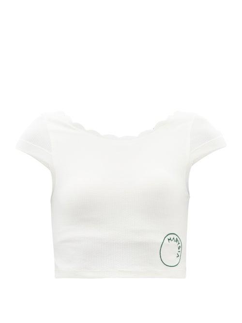Marysia Sport - Iga Scalloped-edge Recycled-fibre Top - Womens - White