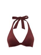 Matchesfashion.com Max Mara Beachwear - Fronda Bikini Top - Womens - Burgundy