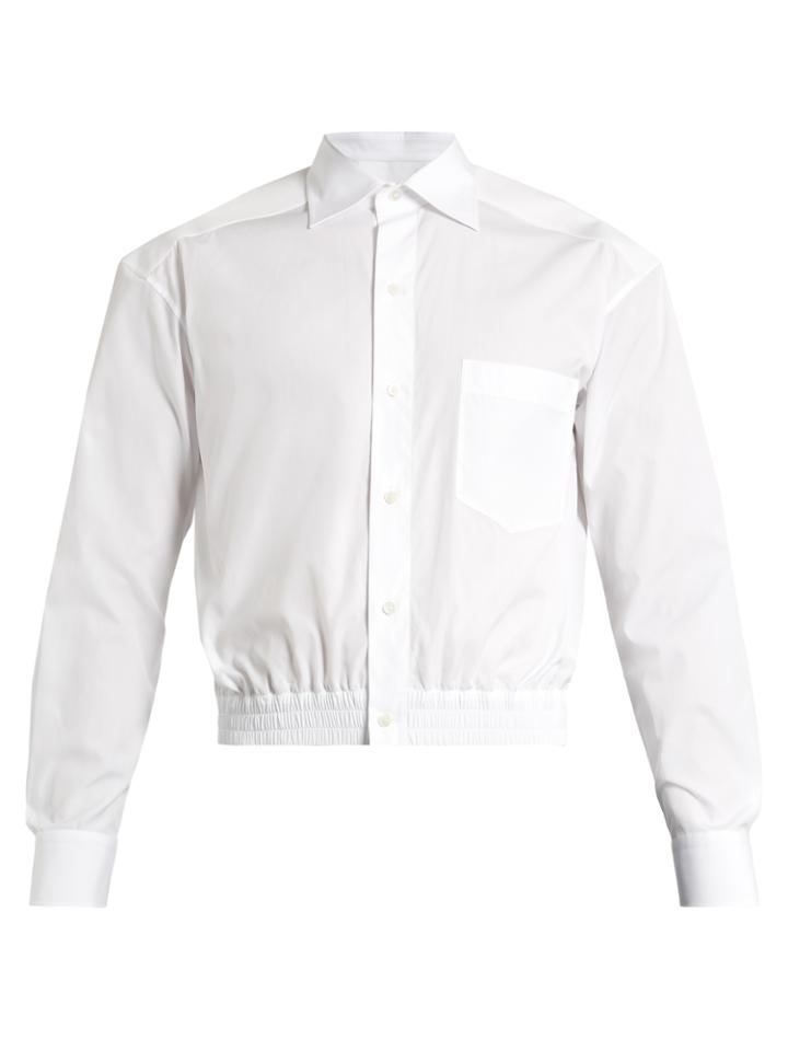 Balenciaga Cropped Cotton-poplin Shirt