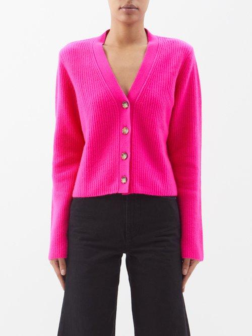 La Ligne - Mini Toujours Cashmere Cardigan - Womens - Fuchsia