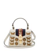 Gucci Sylvie Mini Embellished Leather Shoulder Bag