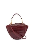 Matchesfashion.com Wandler - Hortensia Mini Crocodile Effect Leather Bag - Womens - Burgundy