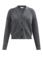 Proenza Schouler White Label - V-neck Back Slit Wool Cardigan - Womens - Dark Grey