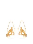 Matchesfashion.com Givenchy - Aquarius Zodiac Hoop Earrings - Womens - Gold