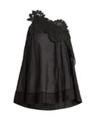 Lila Eugenie 1726 One-shoulder Cotton-blend Voile Top